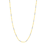 AzureBella Jewelry Two Tone 14k White and Yellow Gold Twist Chain with Bars (16)