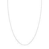 14k White Gold Diamond-cut Square Wheat Chain