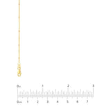 14k Yellow Gold Diamond-cut Saturn Satellite Curb Chain 2mm, 18-inch