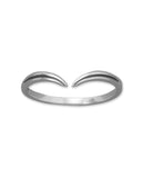 Set of Three Stacked Rings Rosemary Sprig Design Sterling Silver