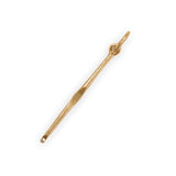 Crochet Hook Charm 3D Gold-plated Sterling Silver, Made in the USA