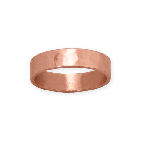 Hammered Copper Band riong 4.7mm Width - Made in the USA