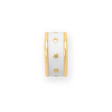 Gold-plated Dotted Wheel Bead Charm - Multiple Colors Available