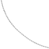 14k White Gold Light Rope Chain, 20-inches
