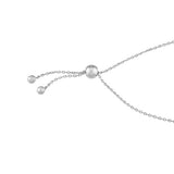 Bolo Bracelet with Diamond-cut Beads Rose Gold and Rhodium on Sterling Silver