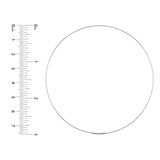 14k White Gold Large Wire Endless Hoop Earrings 75mm
