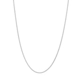 14k White Gold Curb Chain Necklace 0.9mm, 18-inch length