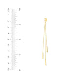 14K Yellow Gold High Polish Front Back Earring Extensions