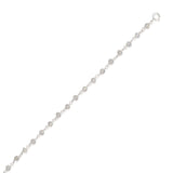 Genuine Rainbow Moonstone Bead Anklet Adjustable Sterling Silver
