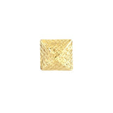 10k Yellow Gold Puffed Triangle Pyramid Stud Earrings 7mm Diamond-cut