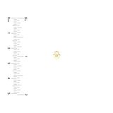 14k Yellow Gold Hamsa Hand Stud Earrings with Genuine Diamonds