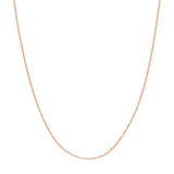 14k Rose Gold. 07mm Rope Chain Necklace