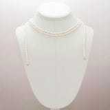 Cultured Freshwater Pearl Two Strand Lariat Necklace 14k Gold Filled 24-inch Length