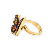 AzureBella Jewelry Baltic Amber and Sterling Silver Wings Wrap Ring