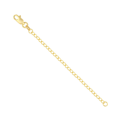 Extender Chain 3-inch Length Yellow Gold-plated Sterling Silver