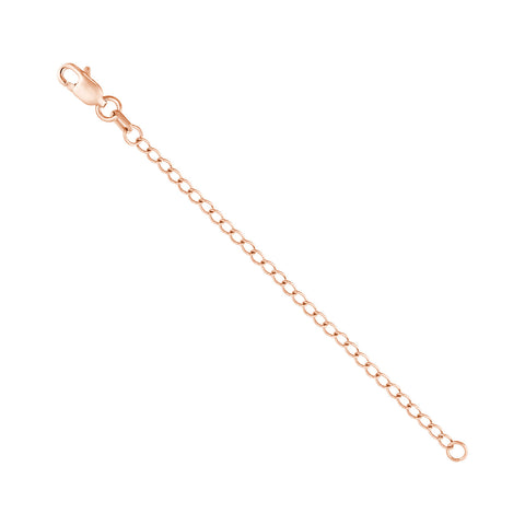 Extender Chain 3-inch Length Rose Gold-plated Sterling Silver