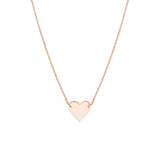 Rose Gold-plated Silver Heart NeckLace Adjustable Length