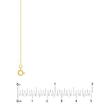 10k Yellow Gold. 07mm Rope Chain Necklace