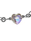 Crystal Heart Bracelet Sterling Silver Adjustable Length