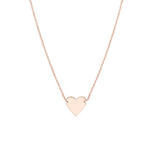 Rose Gold-plated Heart Necklace Adjustable