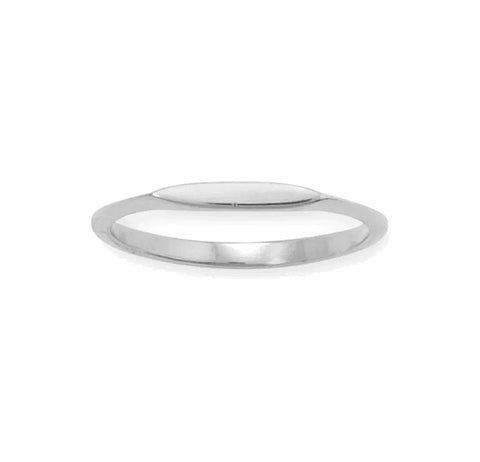 Stacking Ring Flat Top Sterling Silver