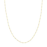 14k Gold Two-tone Satellite Chain Necklace 1.8mm, 20-inch Length