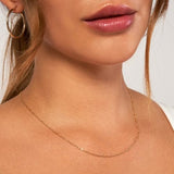 14k Yellow Gold Paper Clip Chain 1.7mm Diamond-cut Links, 20-inch