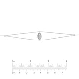 Virgin Mary Catholic Charm Necklace Rhodium Plated Sterling Silver