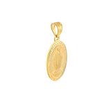 14k Yellow Gold Blessed Mary Immaculate Miraculous Medal Pendant