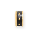 Gold-plated Dotted Wheel Bead Charm - Multiple Colors Available
