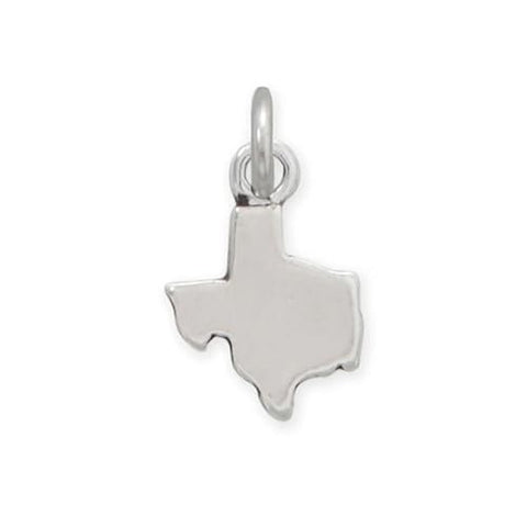 AzureBella Jewelry State of Texas Charm Polished Sterling Silver