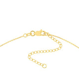 14k Yellow Gold Mini Word Love Necklace with Genuine Diamond Accent