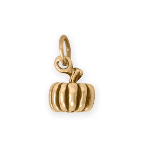 Pumpkin Charm Gold Plated Sterling Silver