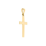 10k Yellow Gold Straight Edged Cross Necklace 18-inch