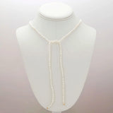 Cultured Freshwater Pearl Two Strand Lariat Necklace 14k Gold Filled 24-inch Length