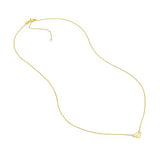 14k Yellow Gold Open Cut Diamond-shape Pendant Necklace