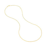 14k Yellow Gold Square Wheat Chain Necklace 0.85mm 020 Gauge