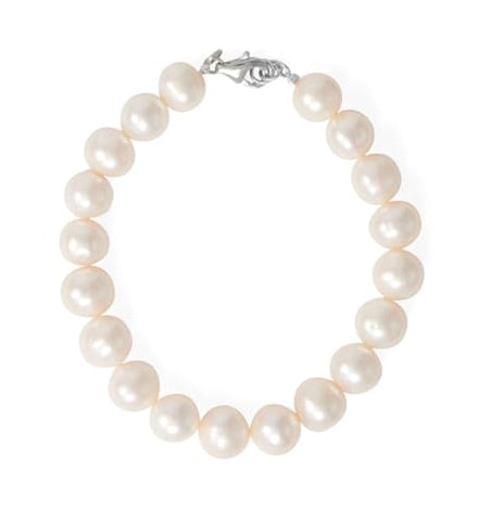 Cultured Freshwater Pearl Bracelet with 9.5mm Pearls, 8-inch