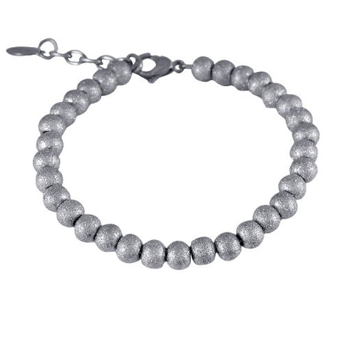 Laser Sparkle Ball Bracelet Stainless Steel Adjustable Length