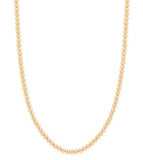 AzureBella Jewelry 14k Gold-filled Bead Necklace Adjustable Length with 4mm Beads