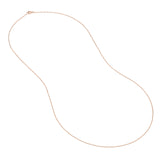 10k White Gold Rope Chain Necklace .07mm