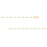14k Gold Two-tone Satellite Chain Necklace 1.8mm, 20-inch Length