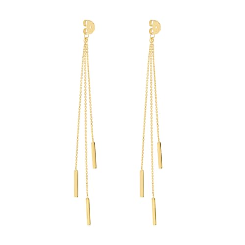 14K Yellow Gold High Polish Front Back Earring Extensions