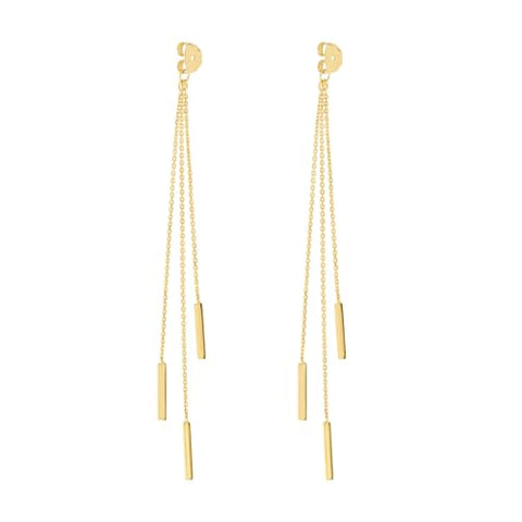 14K Yellow Gold High Polish Front Back Earring Extensions