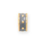 Gold-plated Dotted Wheel Bead Charm - Multiple Colors Available