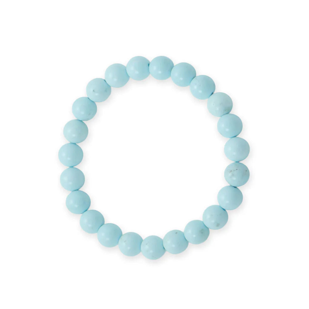 Sky Blue Magnesite Bead Stretch Bracelet