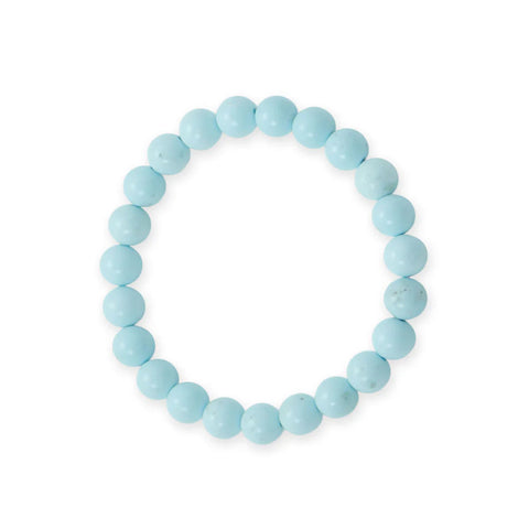 Sky Blue Magnesite Bead Stretch Bracelet