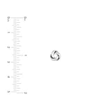 Love Knot Stud Earrings Rhodium on Sterling Silver