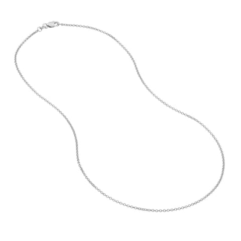 14k White Gold Rolo Chain 1.5mm wide, 20-inch