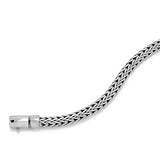 Sterling Silver Woven Chain Bracelet 8-inch Length